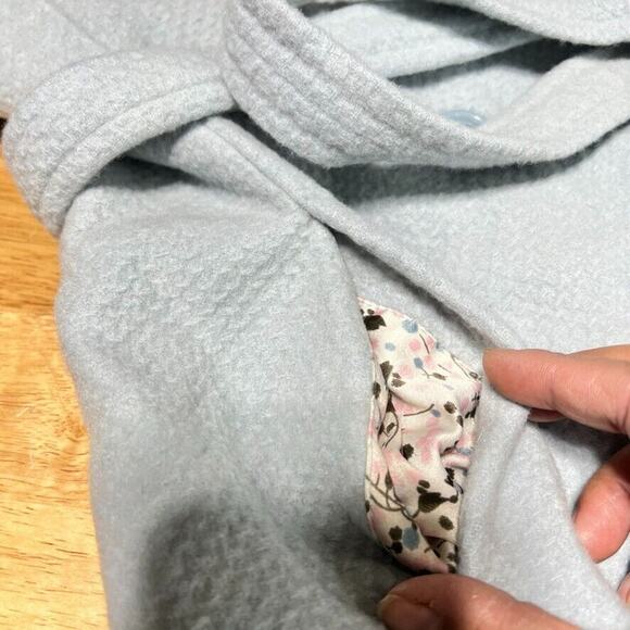 Sanyo Light Blue Double Breasted Wool and Cashmere Blend Pea Coat Women's Size 4 - Picture 11 of 13